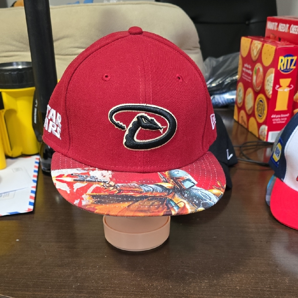 New Era Kids Red Arizona Diamondbacks Snapback with Graphic Brim Adult 7 1/4